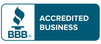 BBB Accredited Business logo featuring a blue flame above the letters BBB on the left, and the words Accredited Business in white on a blue background—trusted by Pensacola remodeling and general contractor professionals.